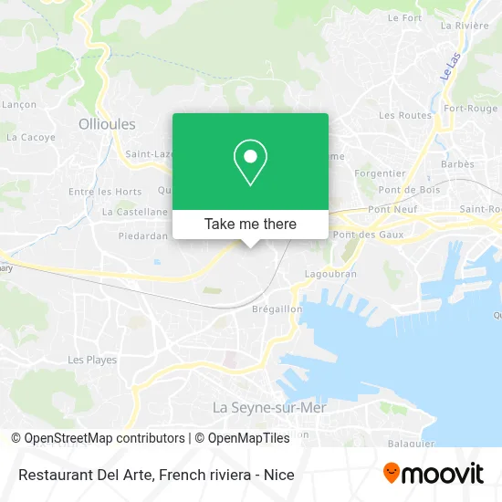 Restaurant Del Arte map