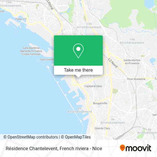 Résidence Chantelevent map
