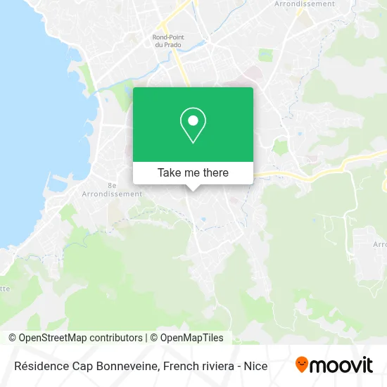 Résidence Cap Bonneveine map