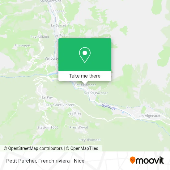 Petit Parcher map