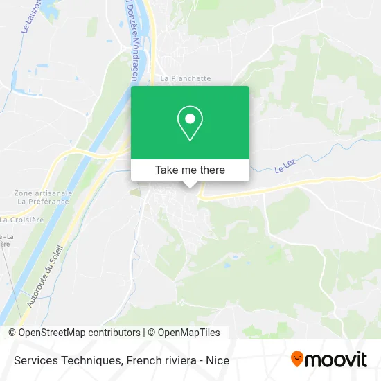 Services Techniques map
