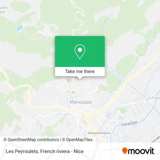 Les Peyroulets map