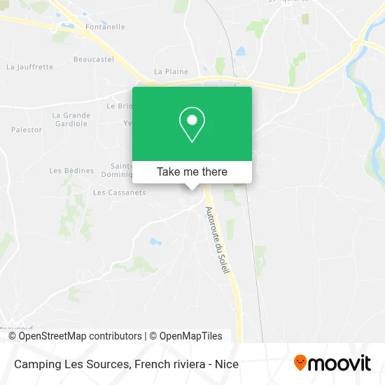 Camping Les Sources map