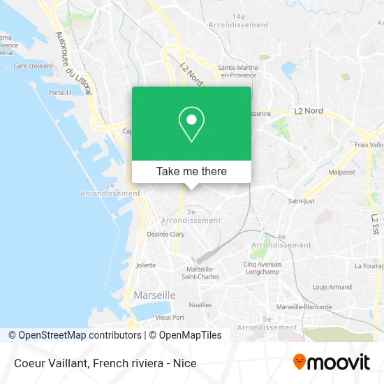 Coeur Vaillant map