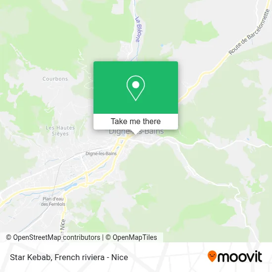 Star Kebab map