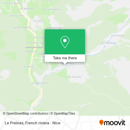 Le Preinas map