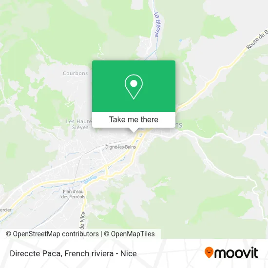 Direccte Paca map