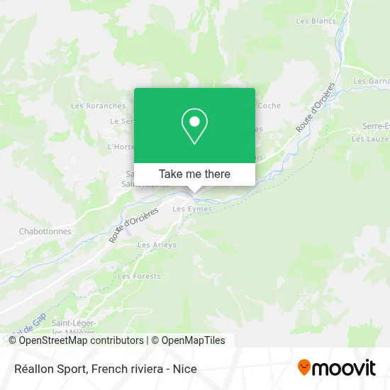 Réallon Sport map