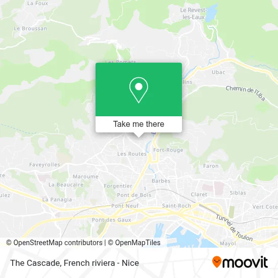 La Cascade map
