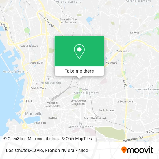 Les Chutes-Lavie map