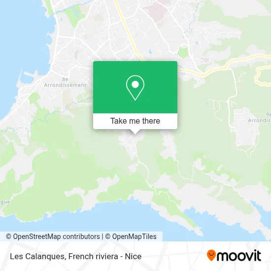 Les Calanques map