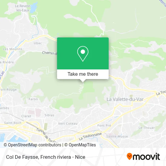 Col De Faysse map