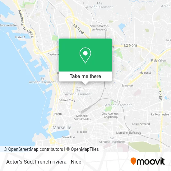 Actor's Sud map