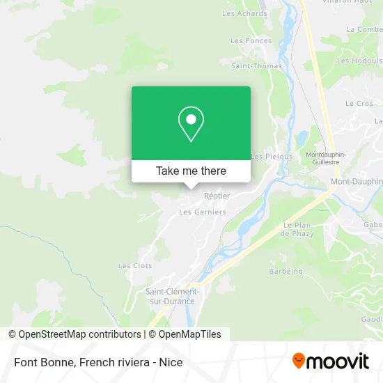 Font Bonne map