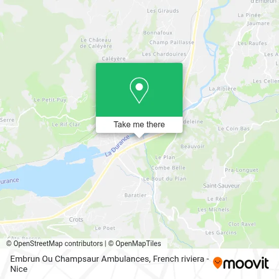 Embrun Ou Champsaur Ambulances map