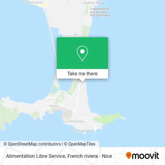 Alimentation Libre Service map