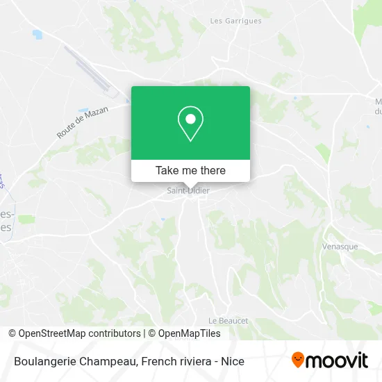 Boulangerie Champeau map