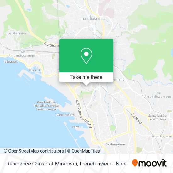 Résidence Consolat-Mirabeau map