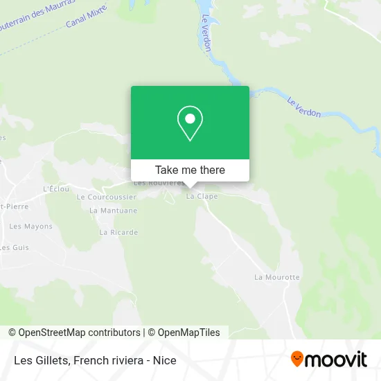 Les Gillets map