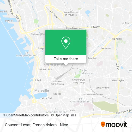 Couvent Levat map