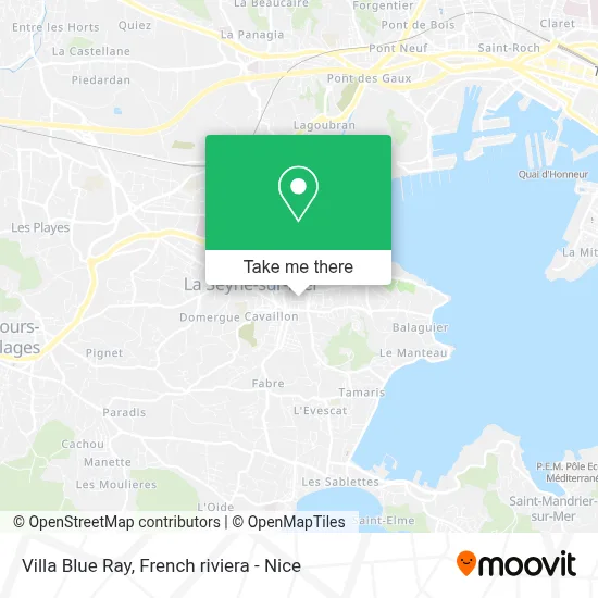 Villa Blue Ray map