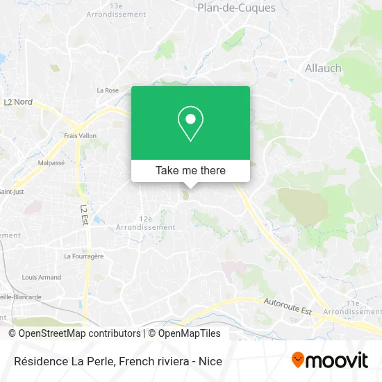 Résidence La Perle map