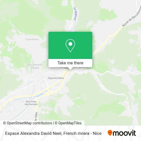 Espace Alexandra David Neel map
