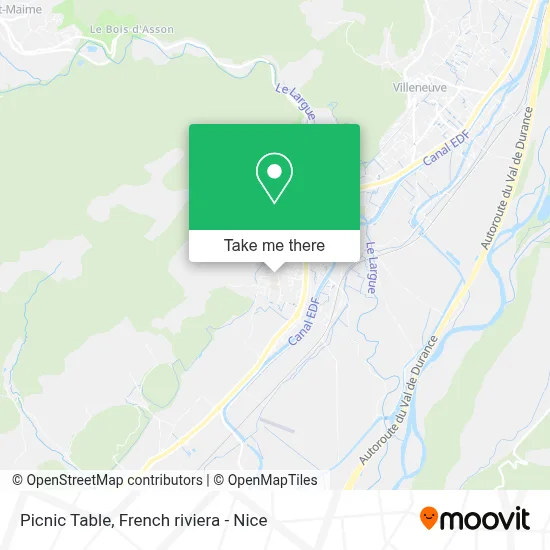Picnic Table map