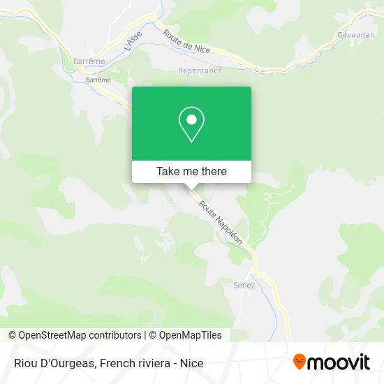 Mapa Riou D'Ourgeas