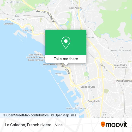 Le Caladon map