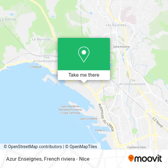 Azur Enseignes map