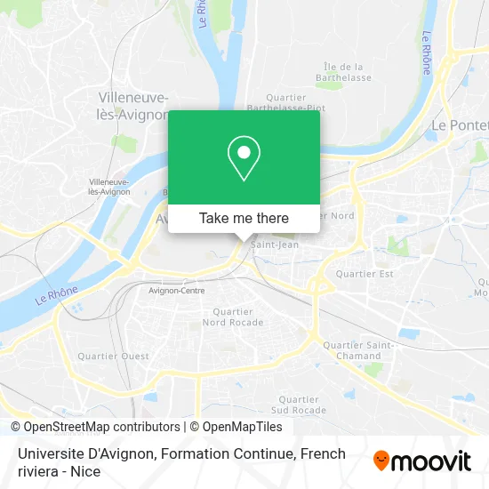 Universite D'Avignon, Formation Continue map