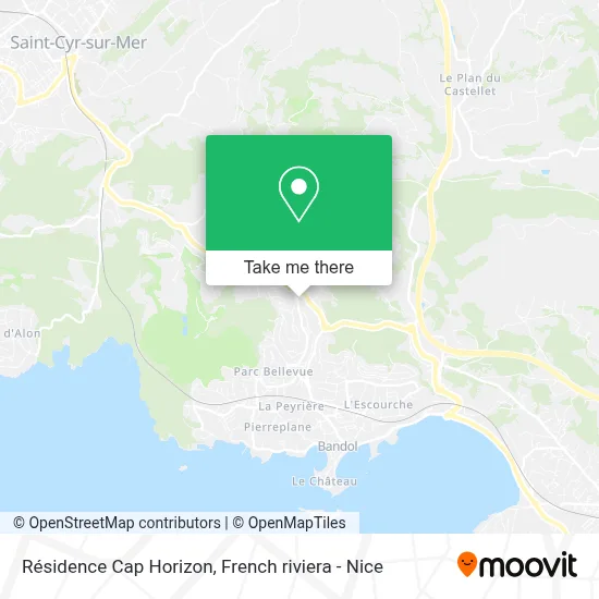 Résidence Cap Horizon map