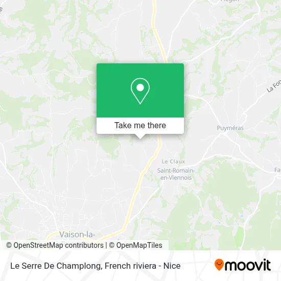 Le Serre De Champlong map