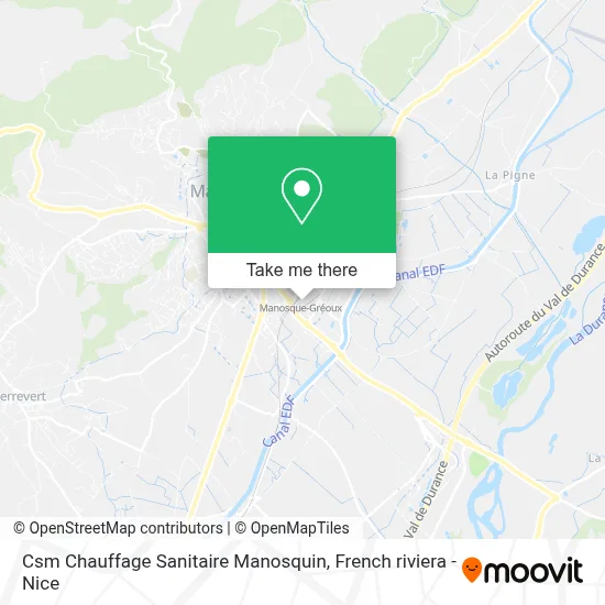 Csm Chauffage Sanitaire Manosquin map