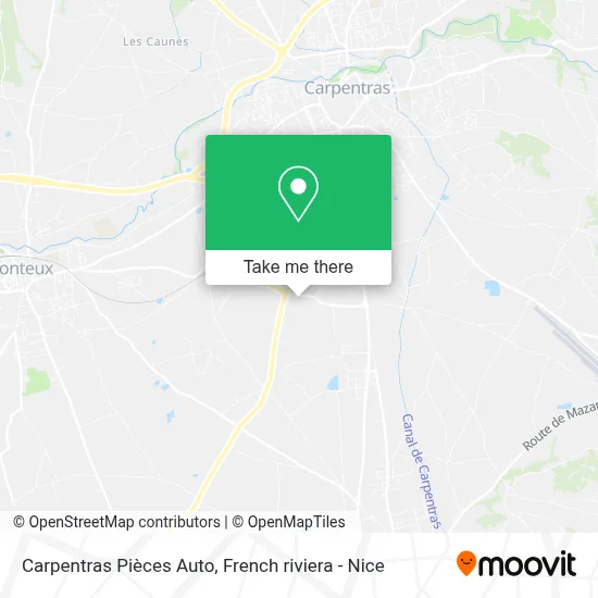Carpentras Pièces Auto map