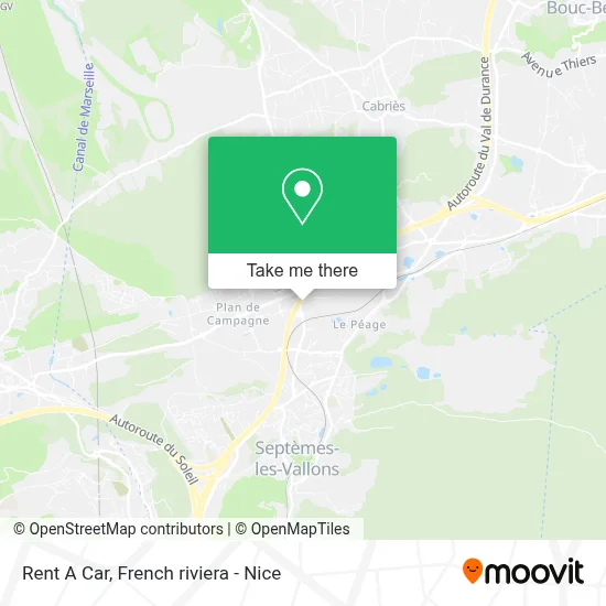 Rent A Car map
