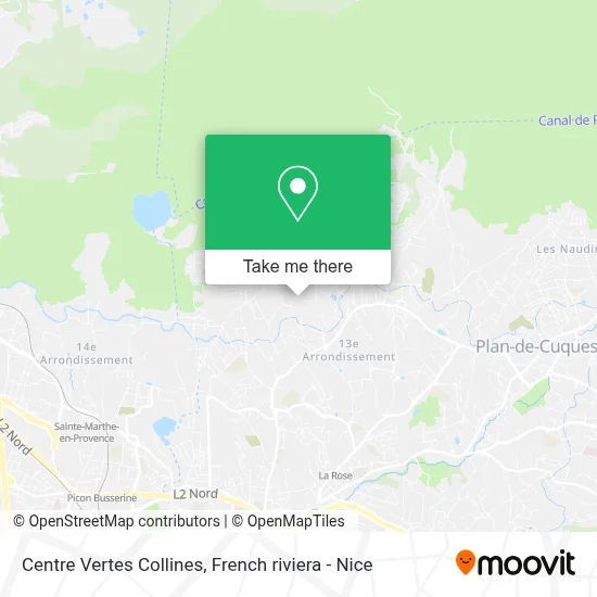 Centre Vertes Collines map