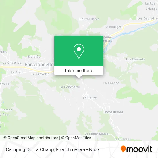 Camping De La Chaup map