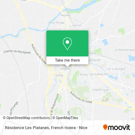 Résidence Les Platanes map