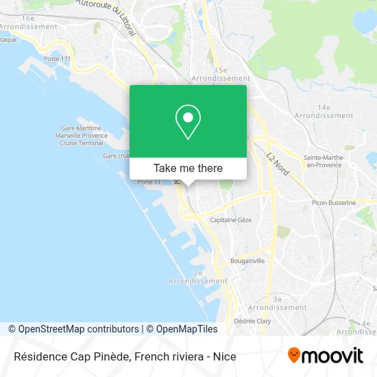 Résidence Cap Pinède map