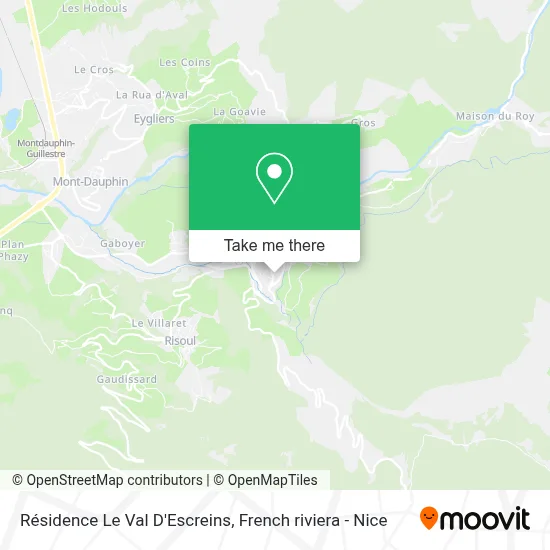Résidence Le Val D'Escreins map