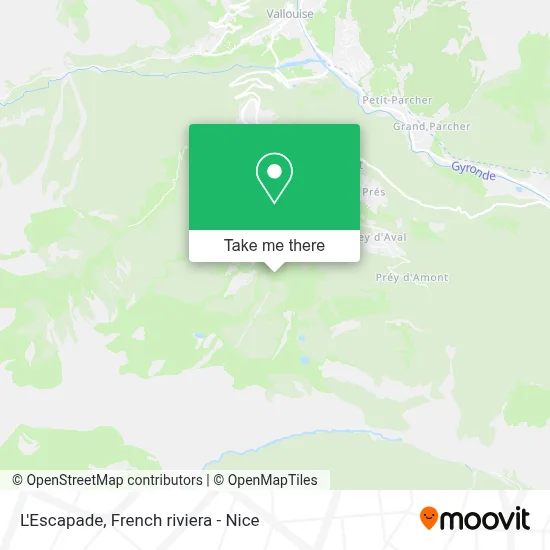 L'Escapade map