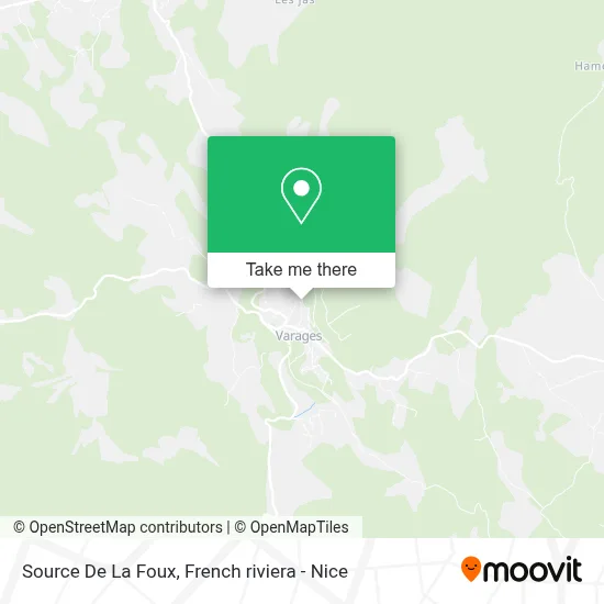Source De La Foux map
