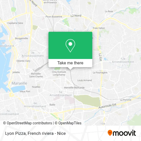Lyon Pizza map