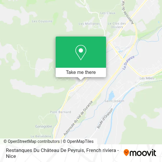 Restanques Du Château De Peyruis map