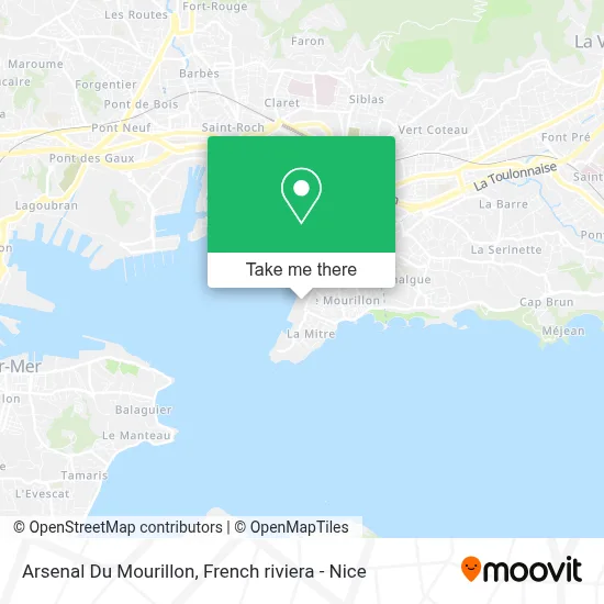 Arsenal Du Mourillon map