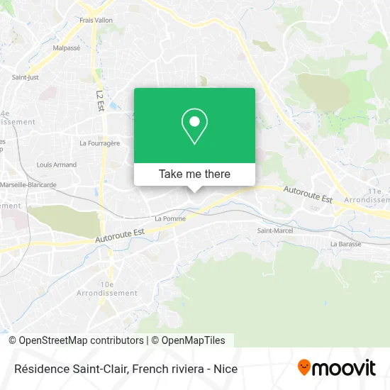 Résidence Saint-Clair map