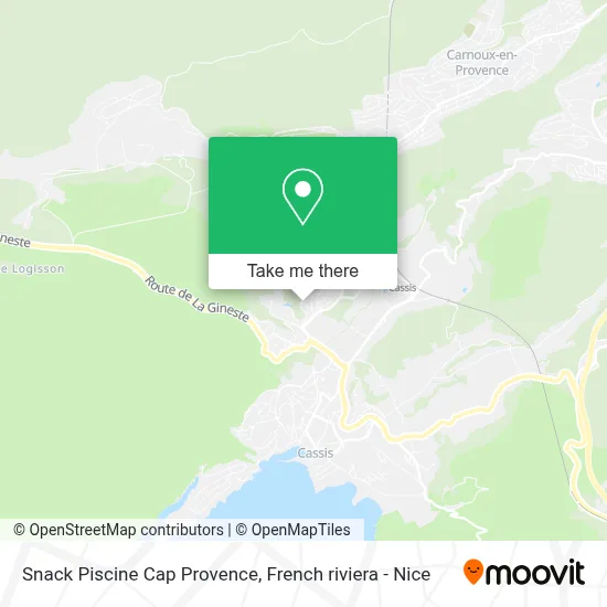 Snack Piscine Cap Provence map