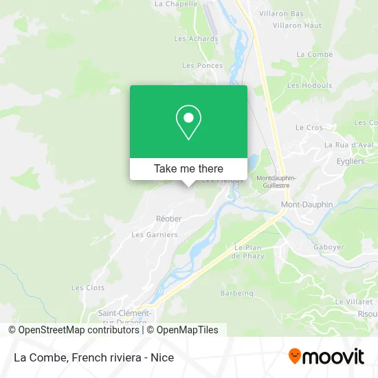 La Combe map